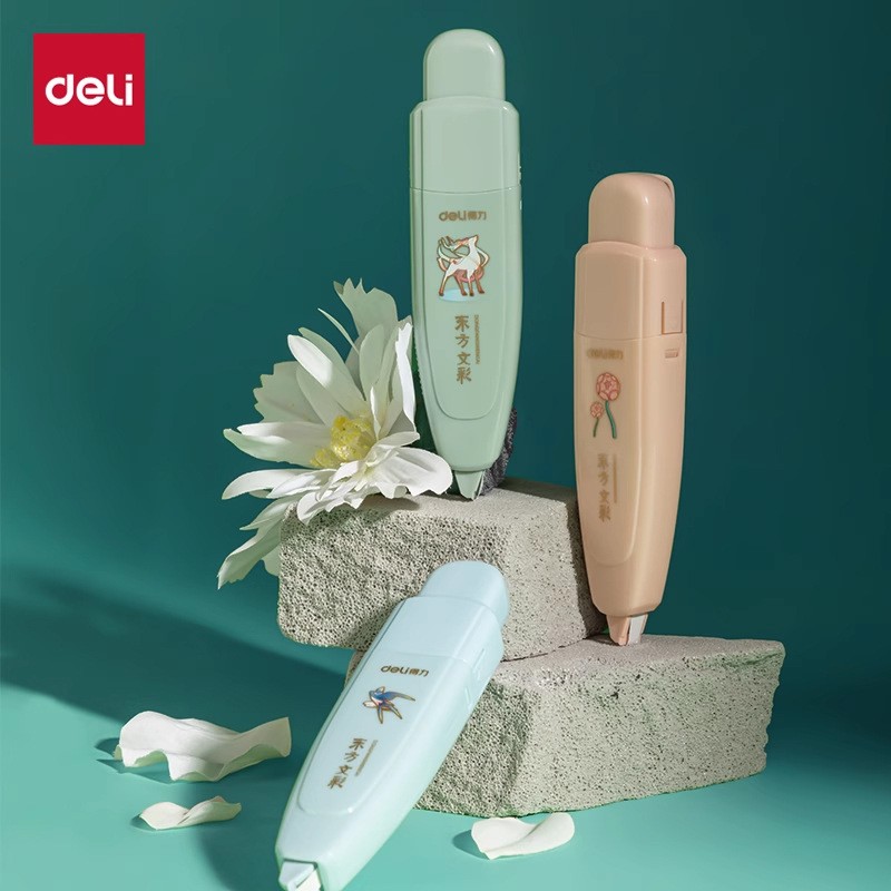 得力按动修正带高颜值12米可替换