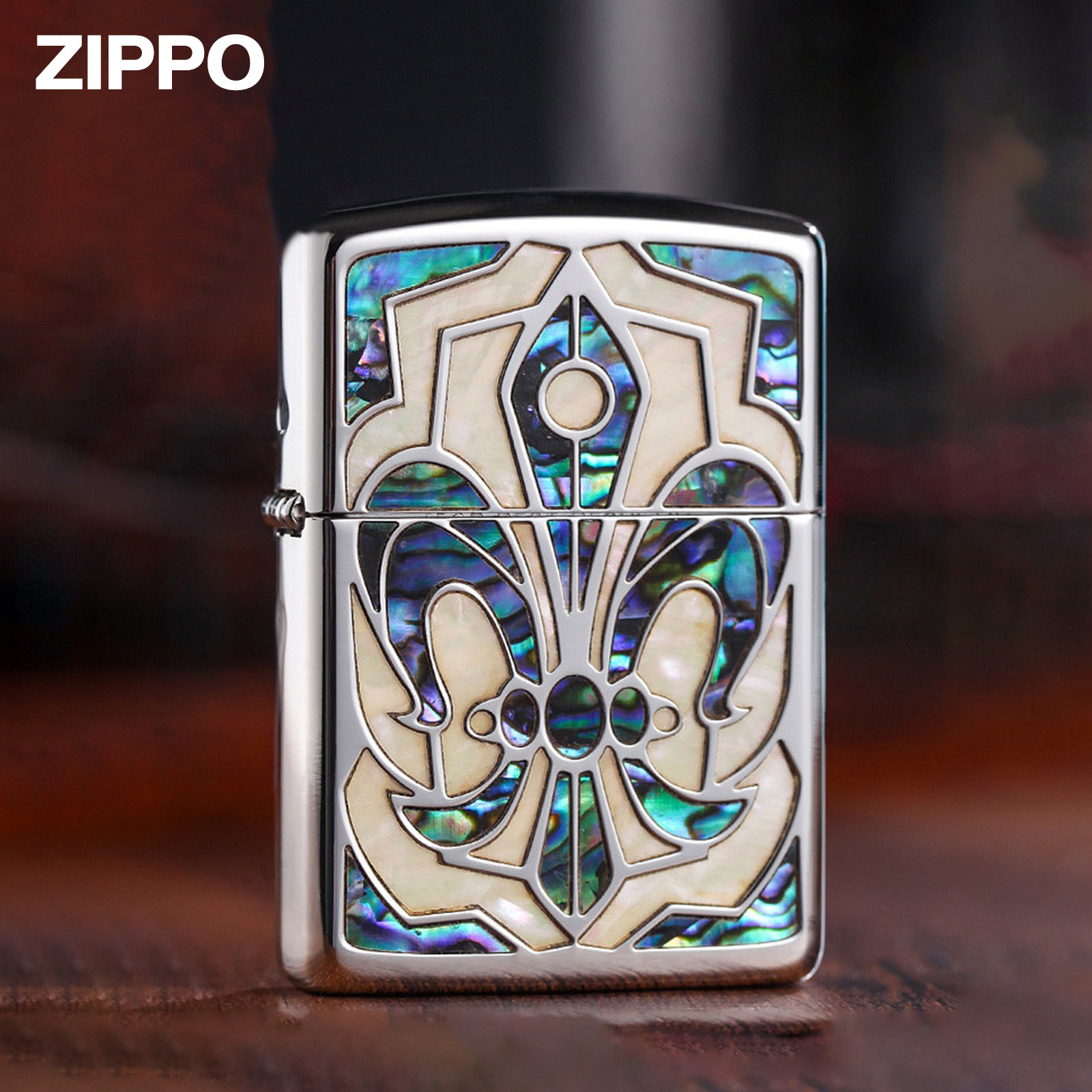 ZIPPO正品之宝打火机盔甲双面彩贝壳十字架万有引力复古珍藏款男