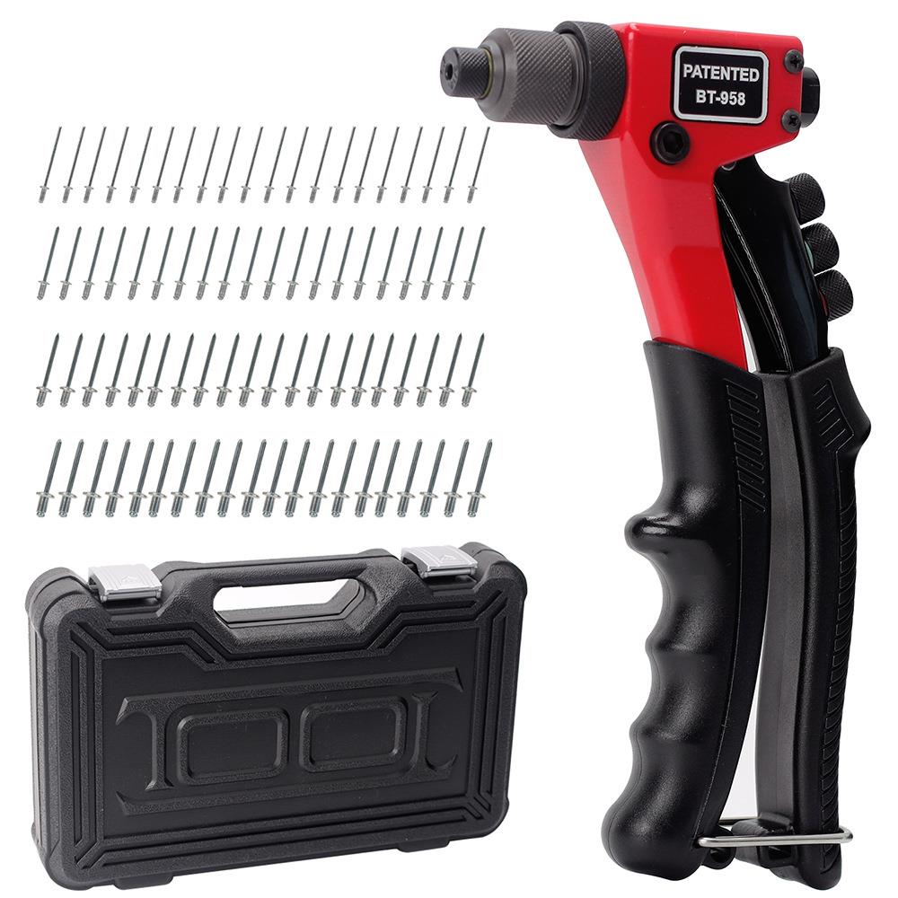 PATENTED BT958 8英寸单手拉铆枪2.4 3.2 4.0 4.8mm塑料盒包装