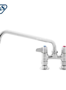 美国T&S天仕经济款台式混水厨房龙头5F-4DLS12厨房摇摆龙头