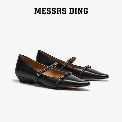 MESSRSDING法式优雅复古银色单鞋