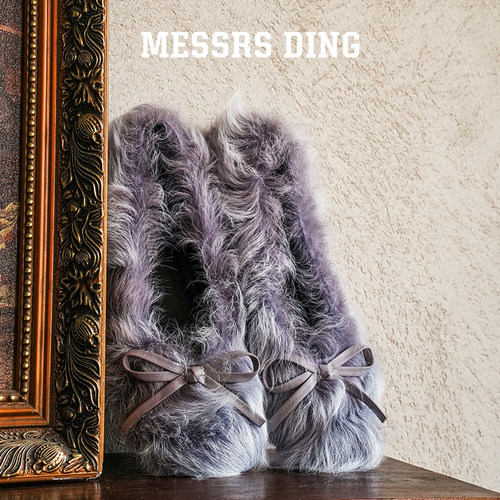 MESSRSDING复古毛毛鞋外穿一脚蹬