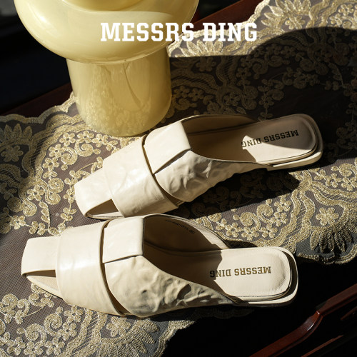 MESSRSDING简约编织款包头半拖