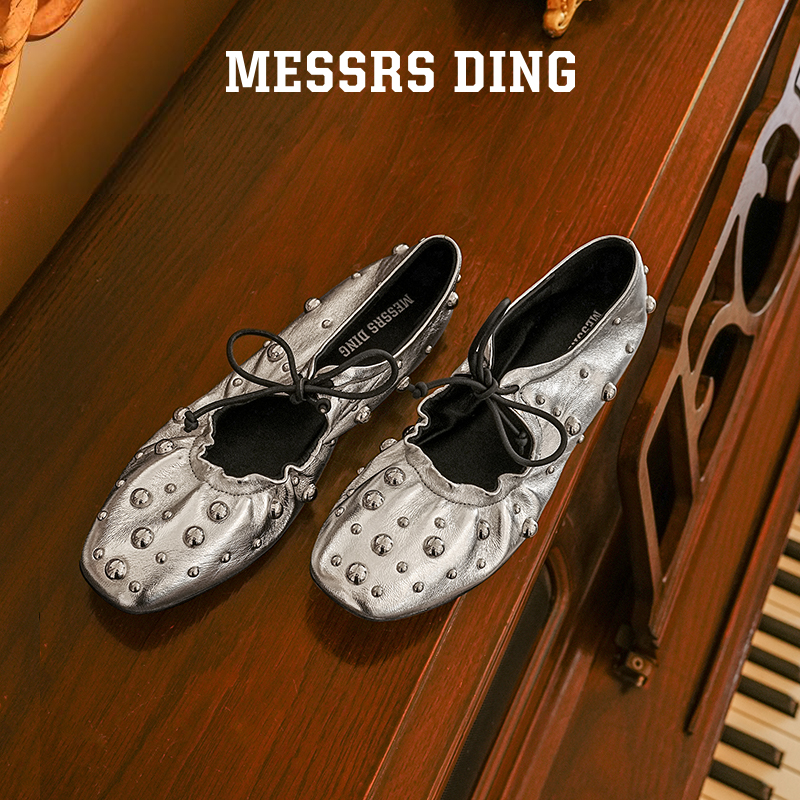 MESSRSDING松紧带抽绳玛丽珍单鞋