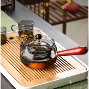 高硼硅玻璃家用泡茶器 360度旋转逍遥壶 可电陶炉明火煮水侧把壶