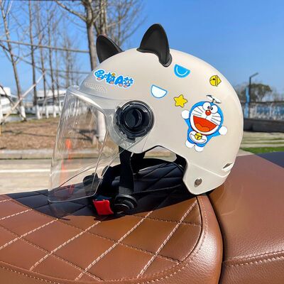 3c认证电动车头盔夏季防风夏天电动车男女款安全帽半盔防晒安全帽