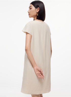 MESUX米岫新品女装设计感立体装饰花朵A字型连衣裙MMFUO406