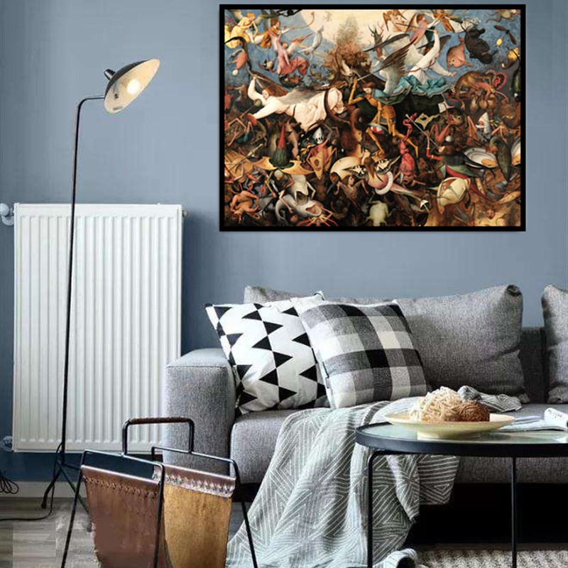 勃鲁盖尔油画 北欧古典人像装饰画 餐厅酒吧客厅酒店小众民宿挂画图片