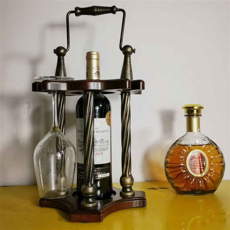 复古红酒架餐厅摆设创意餐桌美式欧式铁艺客厅装饰品摆件吊杯架,家居饰品,装饰摆件,淘宝优惠券,粉丝福利购,淘宝优惠卷