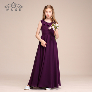 女童晚礼服公主裙儿童演出服儿童合唱团礼服管弦乐器演奏礼服长裙