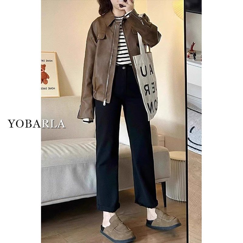 黑色直筒牛仔裤女春季新款大码胖mm梨形身材显瘦窄版九分烟管裤子