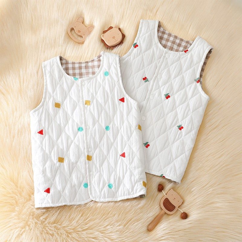 儿童马甲女冬季新款男孩宝宝纯棉背心加厚女童马夹潮洋气秋冬保暖