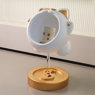 忠歌大嘴招财猫落地摆件大型客厅收纳装饰品乔迁新居礼品开业礼物