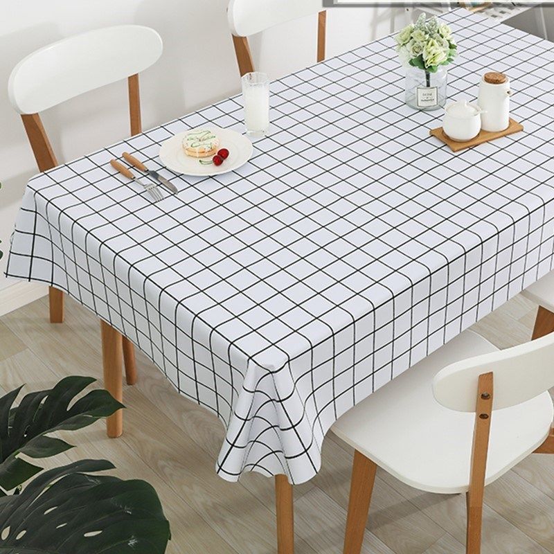摆摊长方形餐桌台布茶几桌垫轻奢高级感pvc格子桌布防水防油免洗,居家布艺,桌布,淘宝优惠券,粉丝福利购,淘宝优惠卷