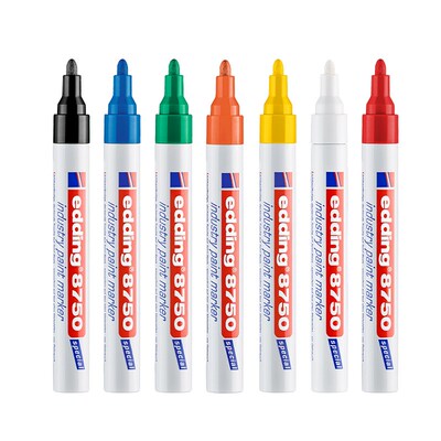 edding8750工业专用油漆笔防水不掉色耐高温重油环境可写签字记号