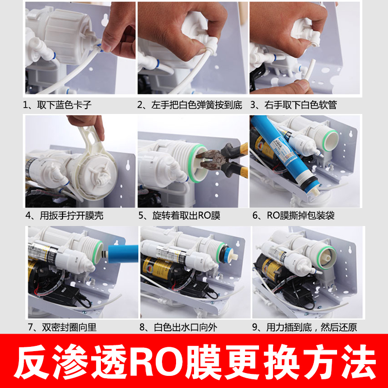 净水器家用直饮机滤芯反渗透膜RO纯水过滤器通用型汇通ULP1812-75