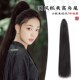 汉服假发马尾虎口抓夹古风假发男长直发古装 侠客高马尾造型假发片