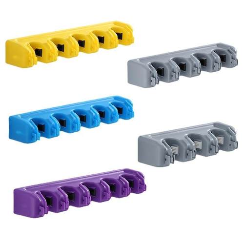 厂家直供多功能塑料拖把架扫帚卡座挂钩拖布架扫把沥水收纳挂架