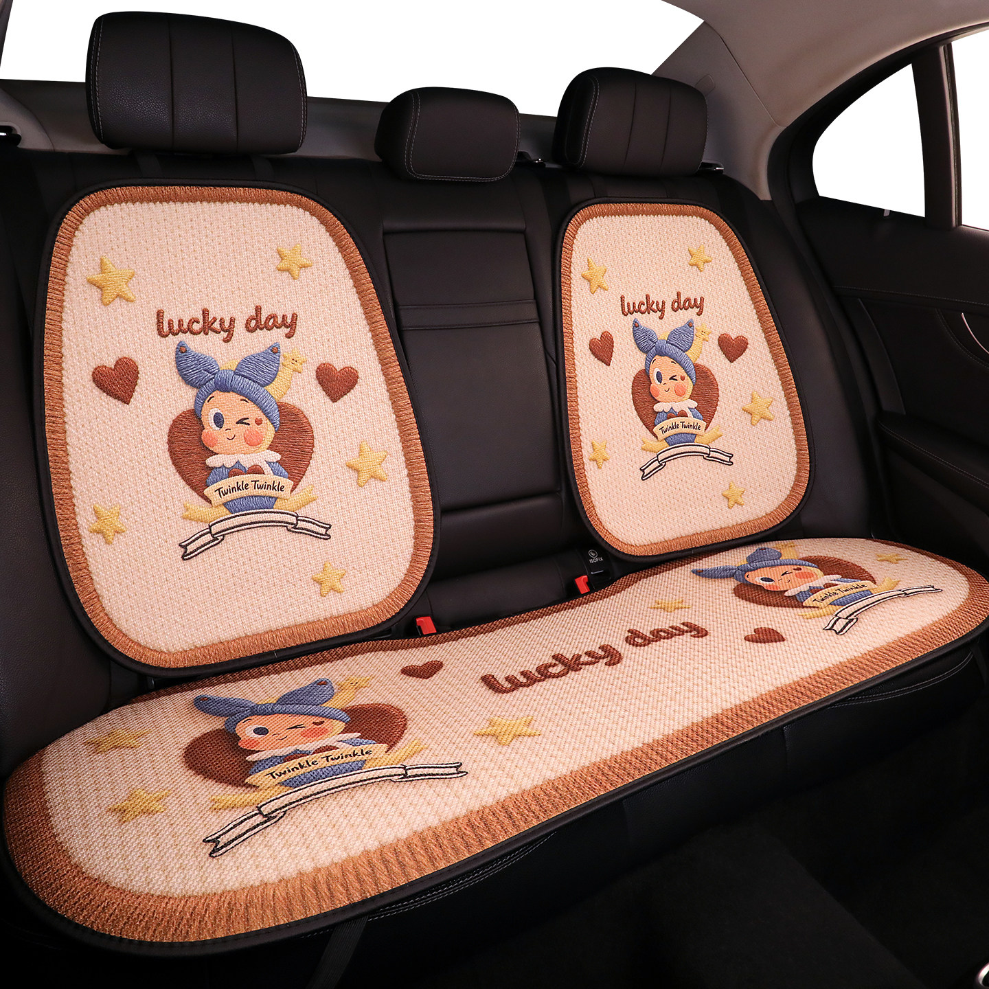 【泡泡星星人】汽车坐垫四季通用女士座垫透气通风座椅套车内座套