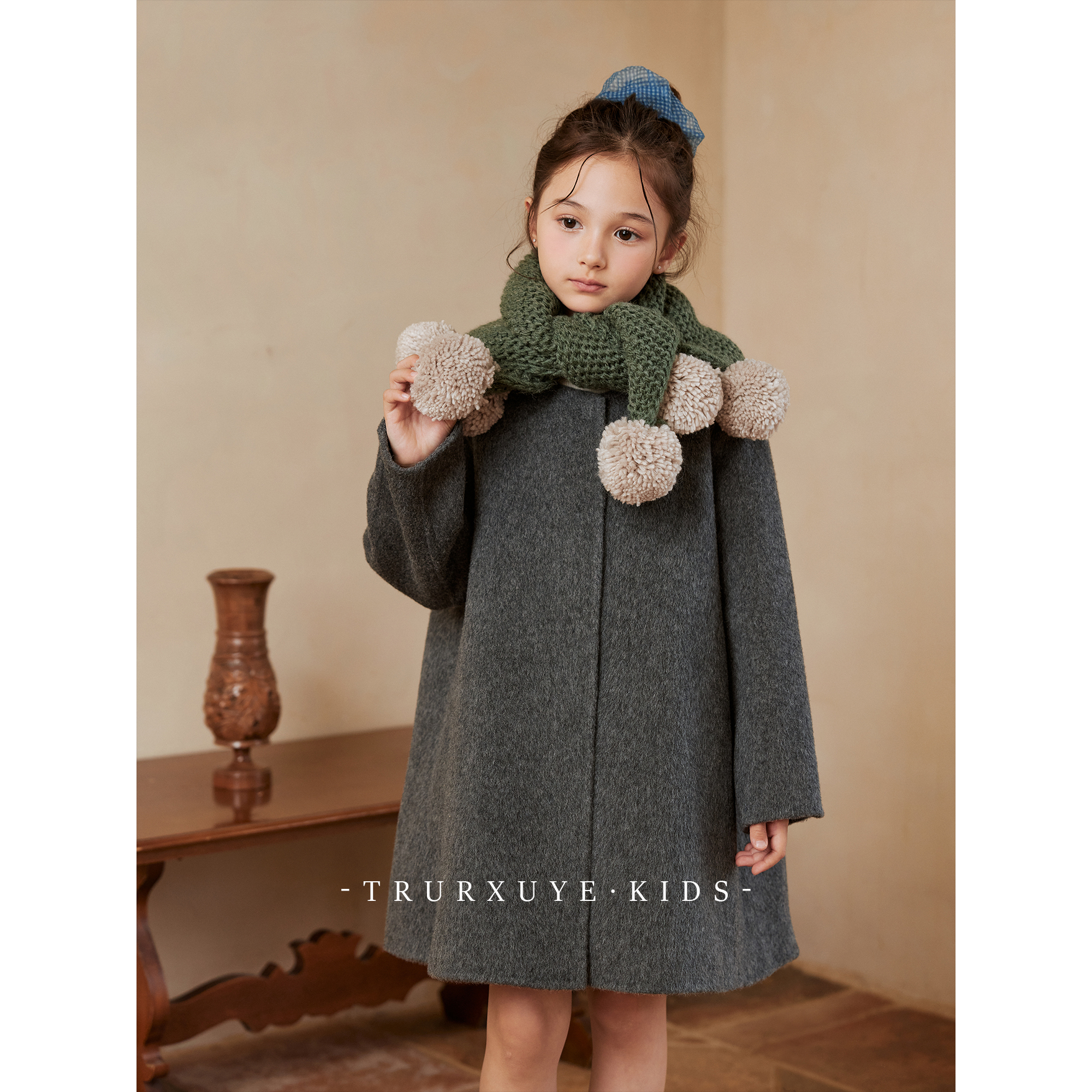 初煦女童冬装纯羊毛外套