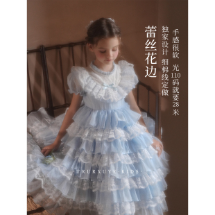女宝宝蛋糕裙 洋气泡泡袖 初煦女童洛丽塔公主裙新款 女童连衣裙夏季
