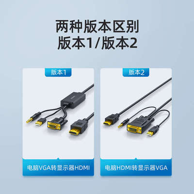 vga输入hdmi输出hdim转换器hdml高清线dsub转换头vag转接口vgi母