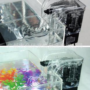 直销鱼缸过滤器 新款 三合一潜水泵冲氧泵小型鱼缸外置瀑布过滤设