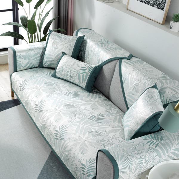 夏季沙发凉席垫夏冰藤北欧风格客厅防滑贵妃通用套罩夏天款冰丝凉