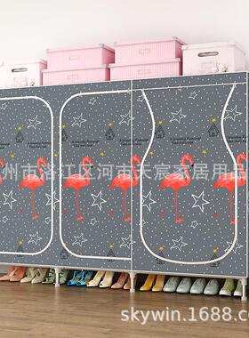 全封闭弧形门208CM大号布衣柜隔层垫布加固加粗19MM钢管H1901/3并