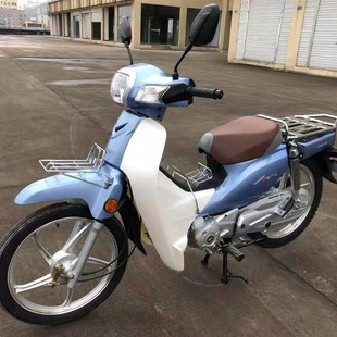 個性 老爺整車 幼獸CUB國四110cc復古彎梁助力摩托車新款 上藍牌