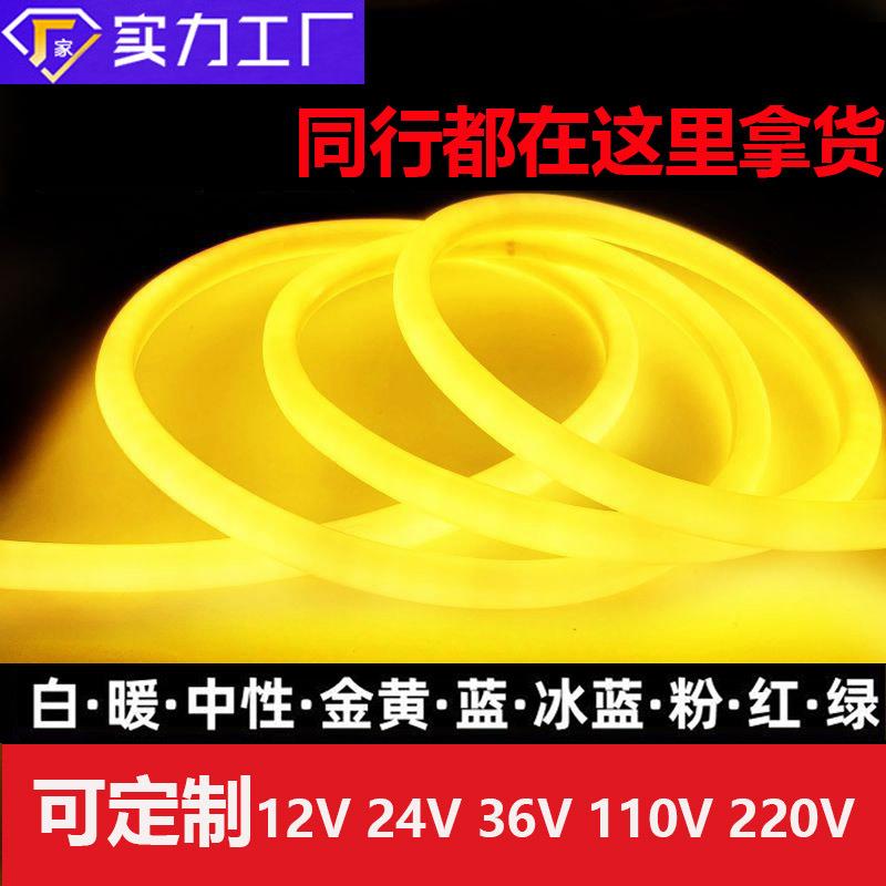 220Vled圆形灯带360度款发光灯带条户外防水亮化氛围柔性霓虹