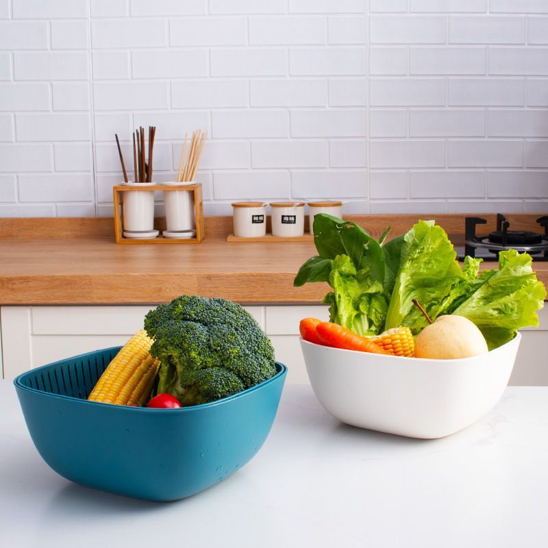 淘米箩加厚塑料洗菜盆洗水果篮多用淘米器洗菜篮滤水筛沥水篮