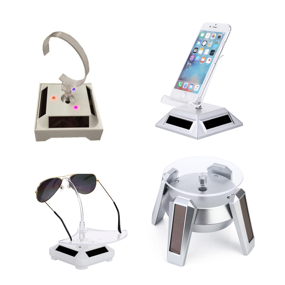 太阳能旋转展示台 亚克力转盘托盘 手机手表架 机芯 转盘配件