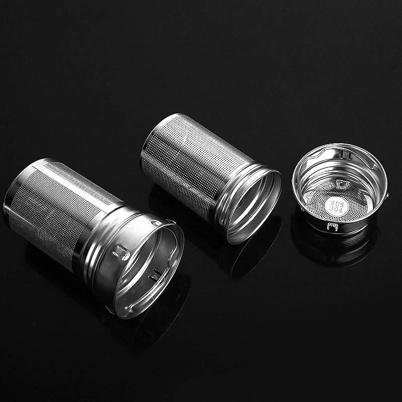 304不锈钢带茶仓水杯加高双层保温杯过滤网茶隔玻璃杯茶滤
