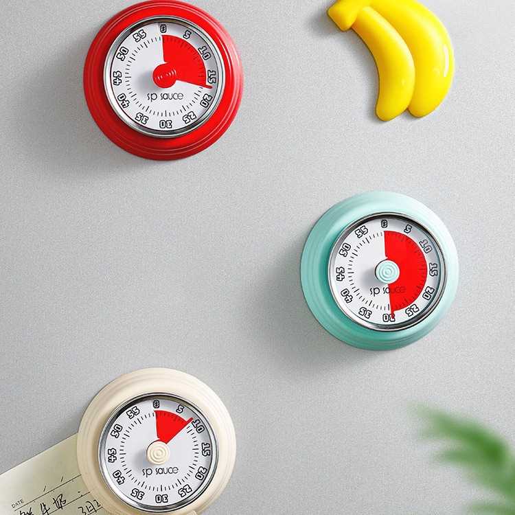 复古厨房计时器机械可视化烹饪定时提醒器学生时间管理闹钟磁吸