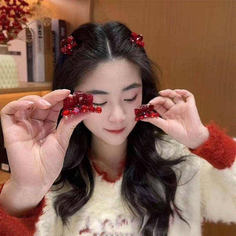 新年红色高级感双面蝴蝶结公主头小抓夹刘海夹气质甜美侧边夹子,饰品/流行首饰/时尚饰品新,发饰,淘宝优惠券,粉丝福利购,淘宝优惠卷