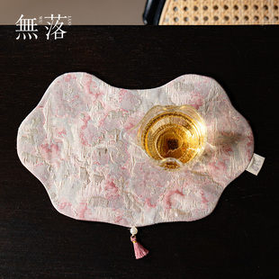 茶席垫子一人干泡垫小号双面防水桌垫精致茶具隔热垫 无落中式