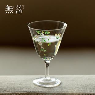 无落耐热高硼硅玻璃功夫茶具单个茶杯不烫手家用个人喝茶品茗杯子