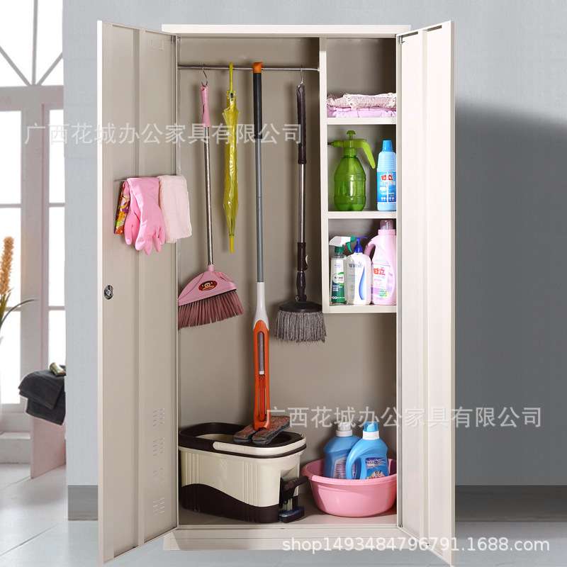 不锈钢清洁用品工具储物柜公共设施拖把扫地柜收纳保洁柜