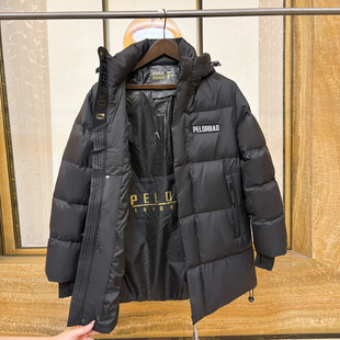 商场专柜撤柜95白鹅绒男士中长款极寒防寒羽绒服外套男女同款加厚