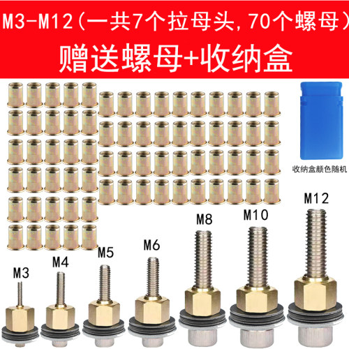 汽车车牌照手动拉铆螺母枪拉母头简易工具花瓣膨胀螺丝铁皮拉姆