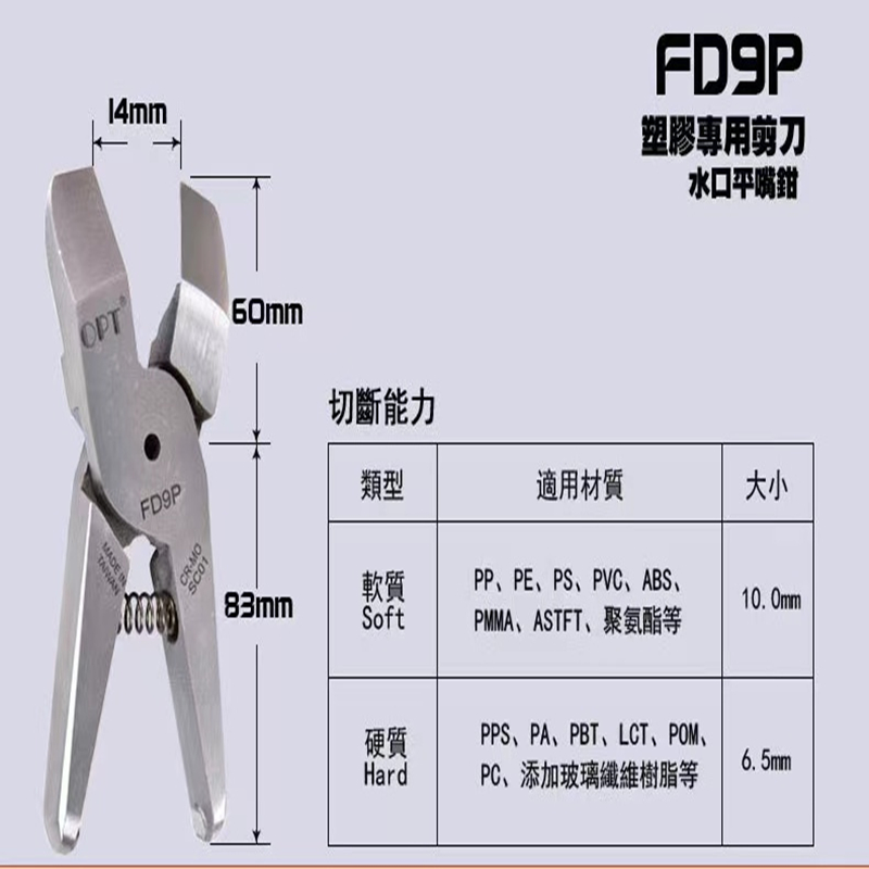 台湾opt剪钳MS-30塑料剪刀F9PS气剪头F9AML左右拐弯XF9AMR刀头