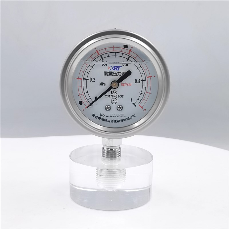 青岛实利特Ytn-60耐冲击压力表水压液压负压真空表不锈钢耐冲击压