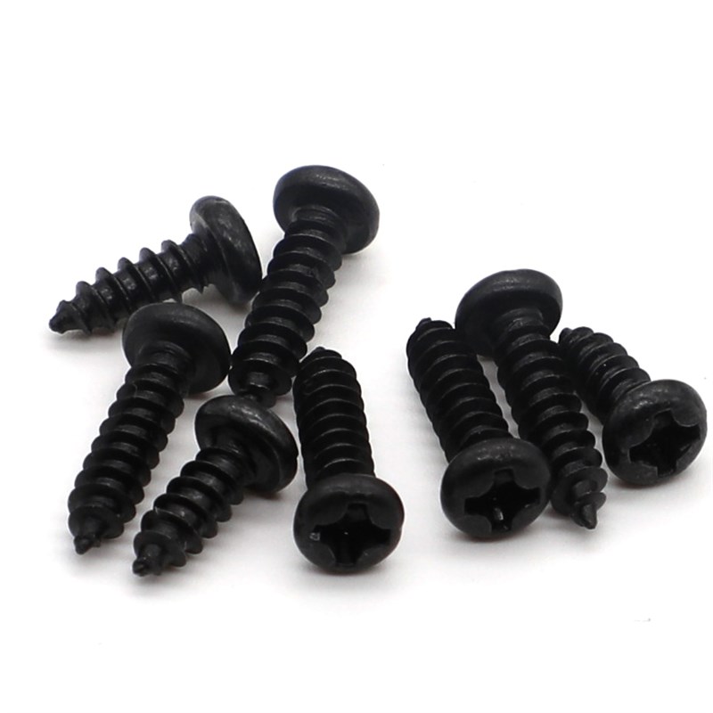 PA铁黑锌加硬十字盘头自攻小螺丝电子圆头螺钉M1M1.2M1.T4M2M3M4m
