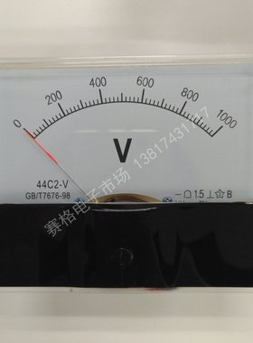 44C2-1500V 1000v 直流电压表 1.5KV 直流指针式 直流电压表 1KV