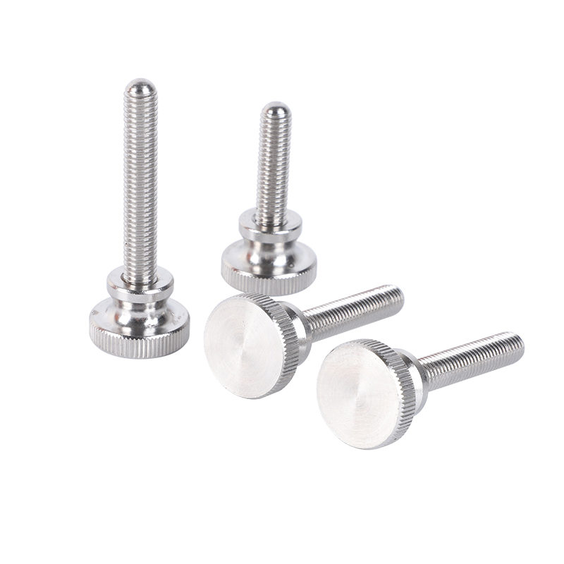 304不锈钢高头滚i花手拧螺丝钉GB834手扭台阶螺栓M2M3M4M5M6M8M10