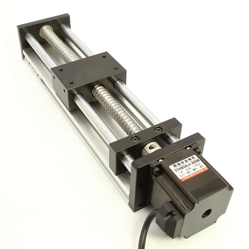 滑台模组EB滚珠丝杠直线套装双光轴小型电动升降57步进电机工作台