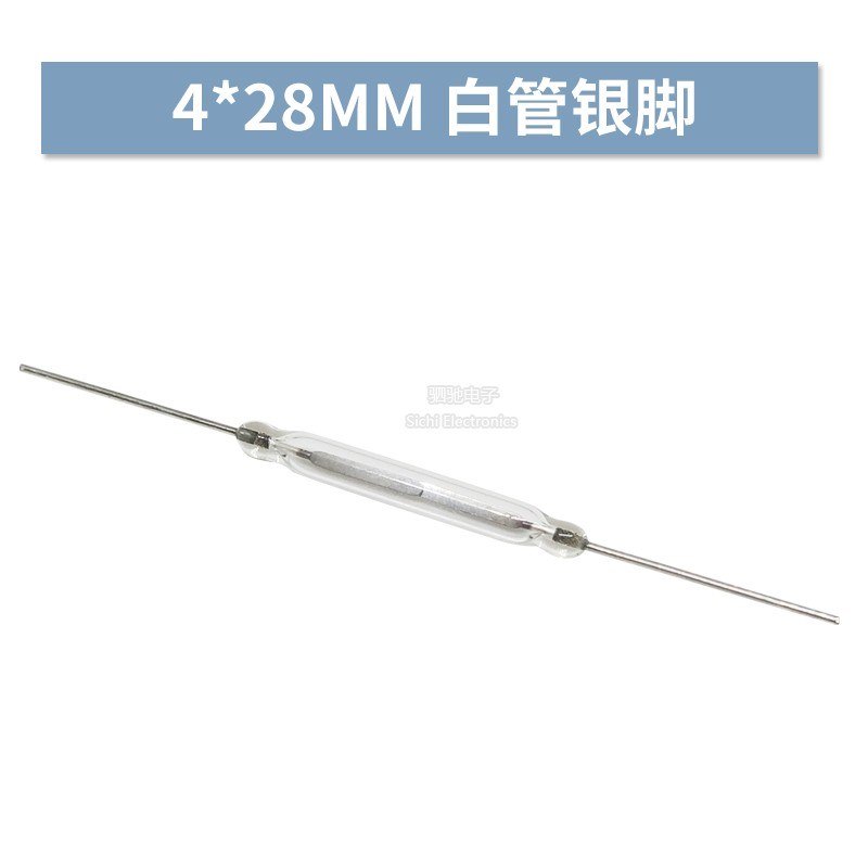 干簧管 4*28MM 绿管银脚 常开型 磁控磁性磁感应开关 一站式配单