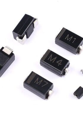 贴片整流二极管1N4007 IN4004 1N4001SMA封装 丝印T7 M7 M4 M1