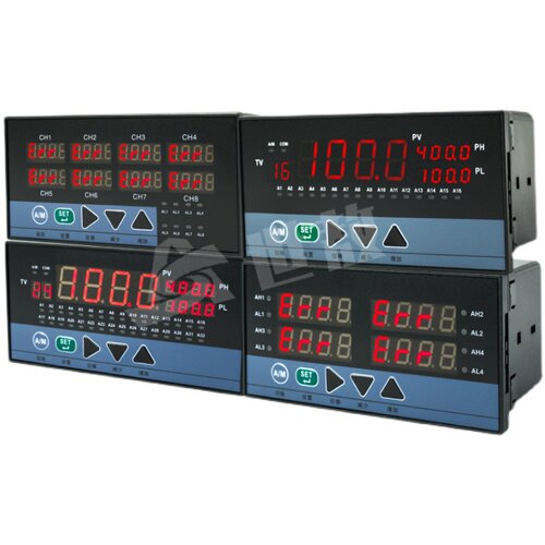 4-32多路巡检智能显示仪表数显温度报警温控器继电器变送表RS485